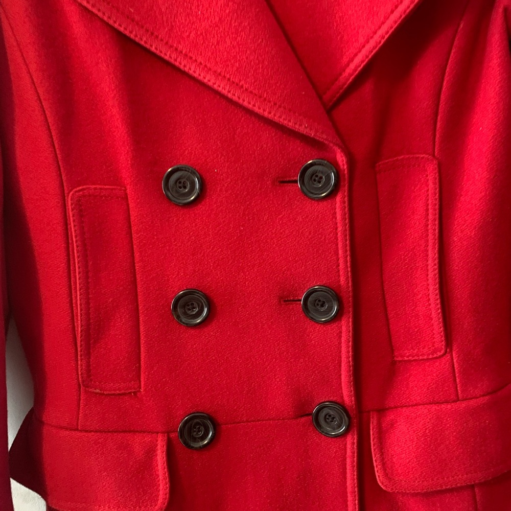 Express Scarlet Outerwear with Button Accents - Picture 2 of 9